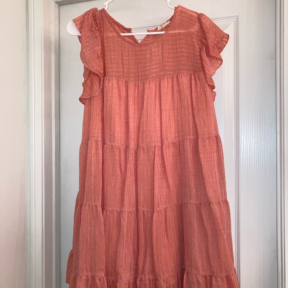 Charming Coral flowy Dress